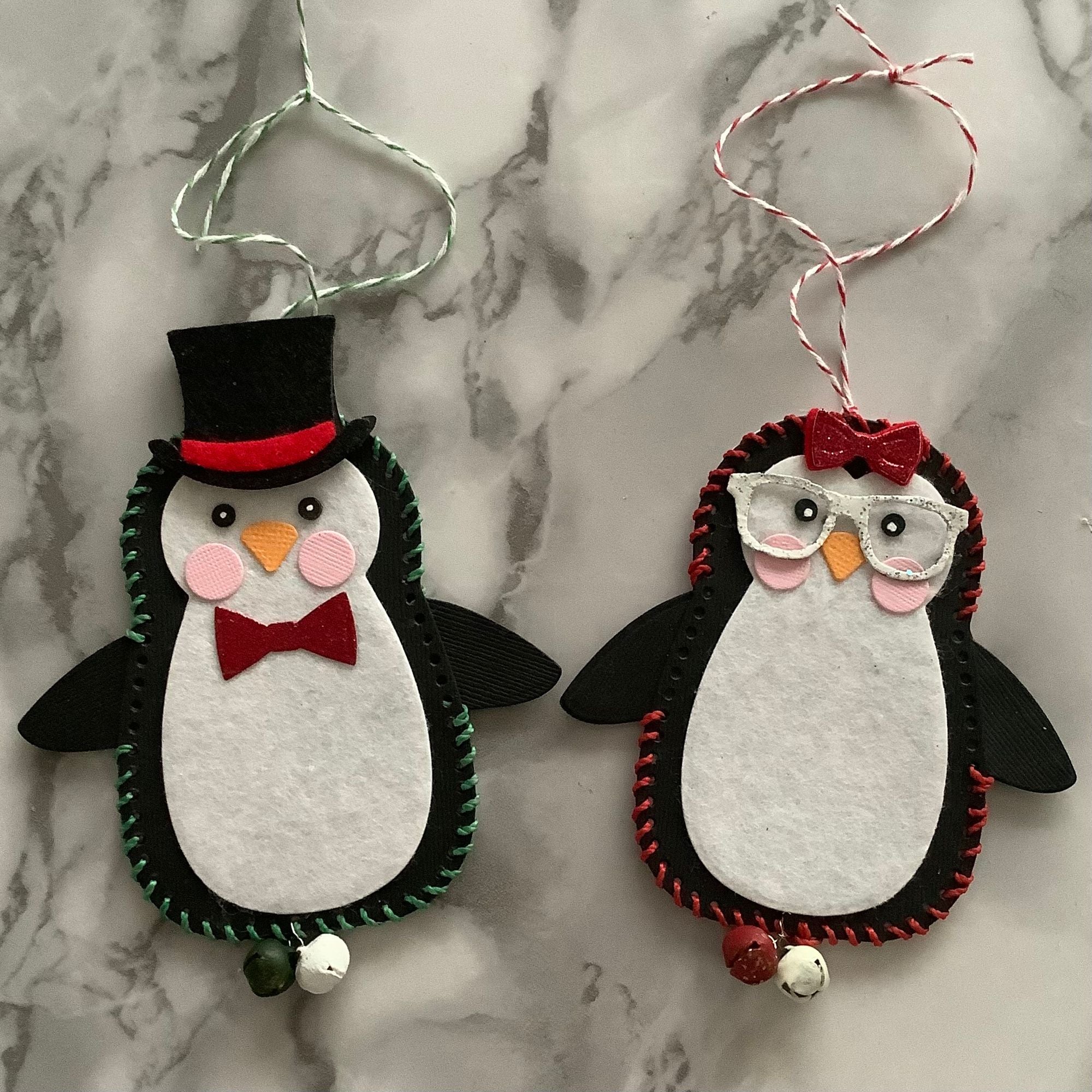 Simon Says Stamp Stitching Penguin Wafer Dies s1103 DieCember Ornaments
