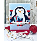 Simon Says Stamp Stitching Penguin Wafer Dies s1103 DieCember Christmas Card