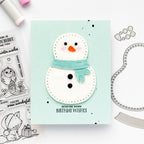 Simon Says Stamp Stitching Snowman Wafer Dies s1102 DieCember Winter Birthday Card