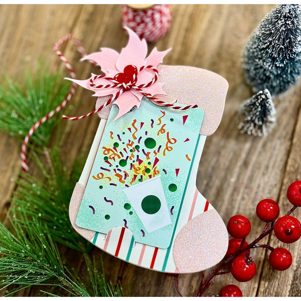 Simon Says Stamp Stocking Gift Card Holder Wafer Dies 1205sd DieCember Christmas Gift Card Holder