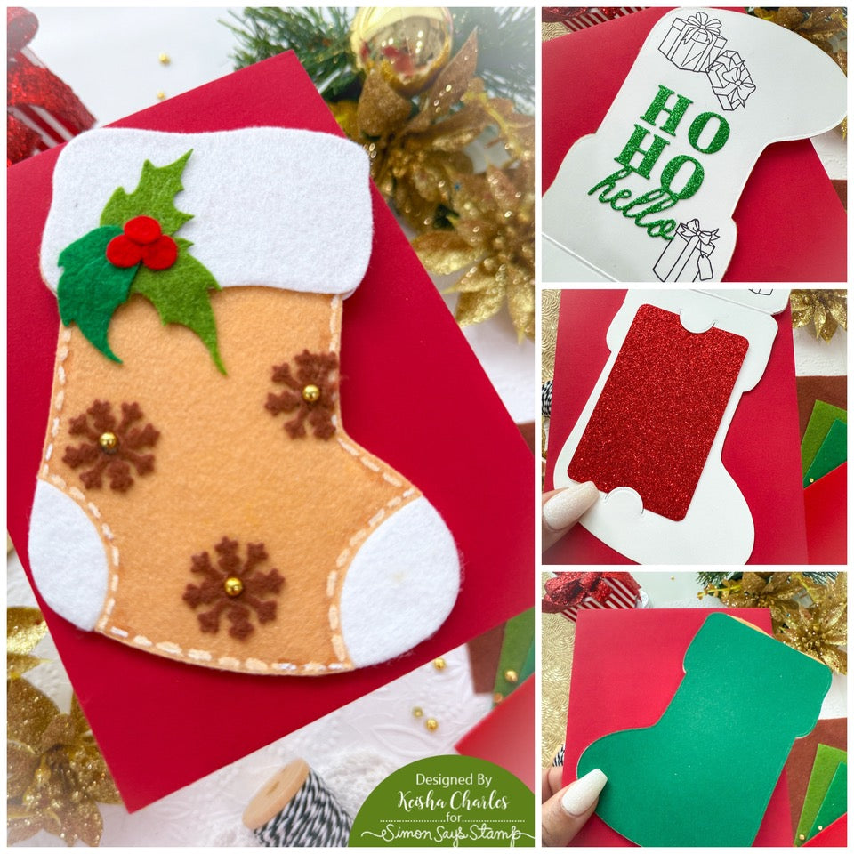 Simon Says Stamp Stocking Gift Card Holder Wafer Dies 1205sd DieCember Christmas Gift Card Holder | color-code:ALT03