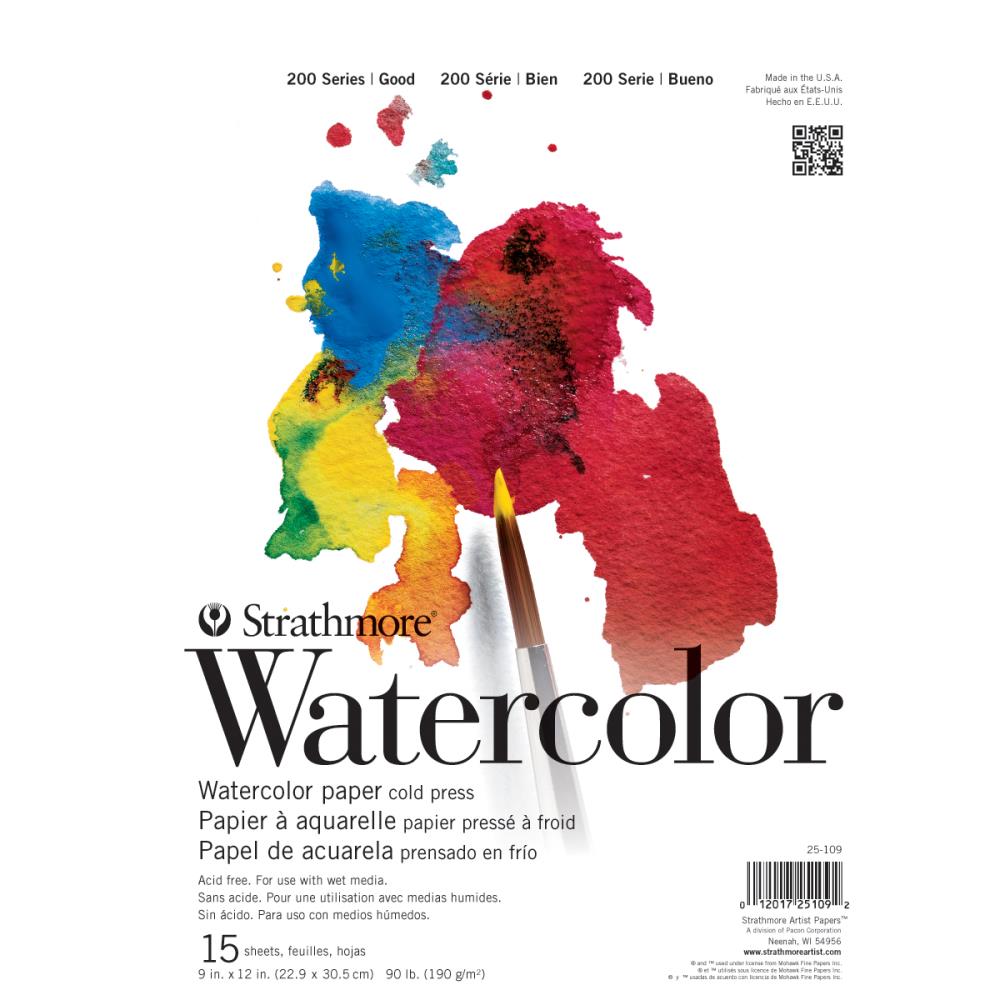 Strathmore 9x12 Light Weight Watercolor Pad p25-109-1