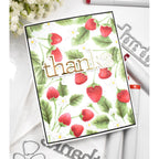Simon Says Stamp Embossing Folder And Dies Strawberry Fields sfd321 Out Of This World Thanks Card | color-code:ALT04