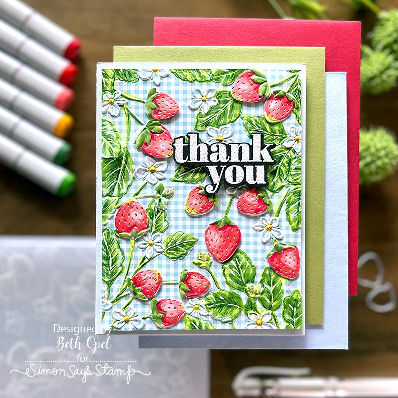 Simon Says Stamp Embossing Folder And Dies Strawberry Fields sfd321 Out Of This World