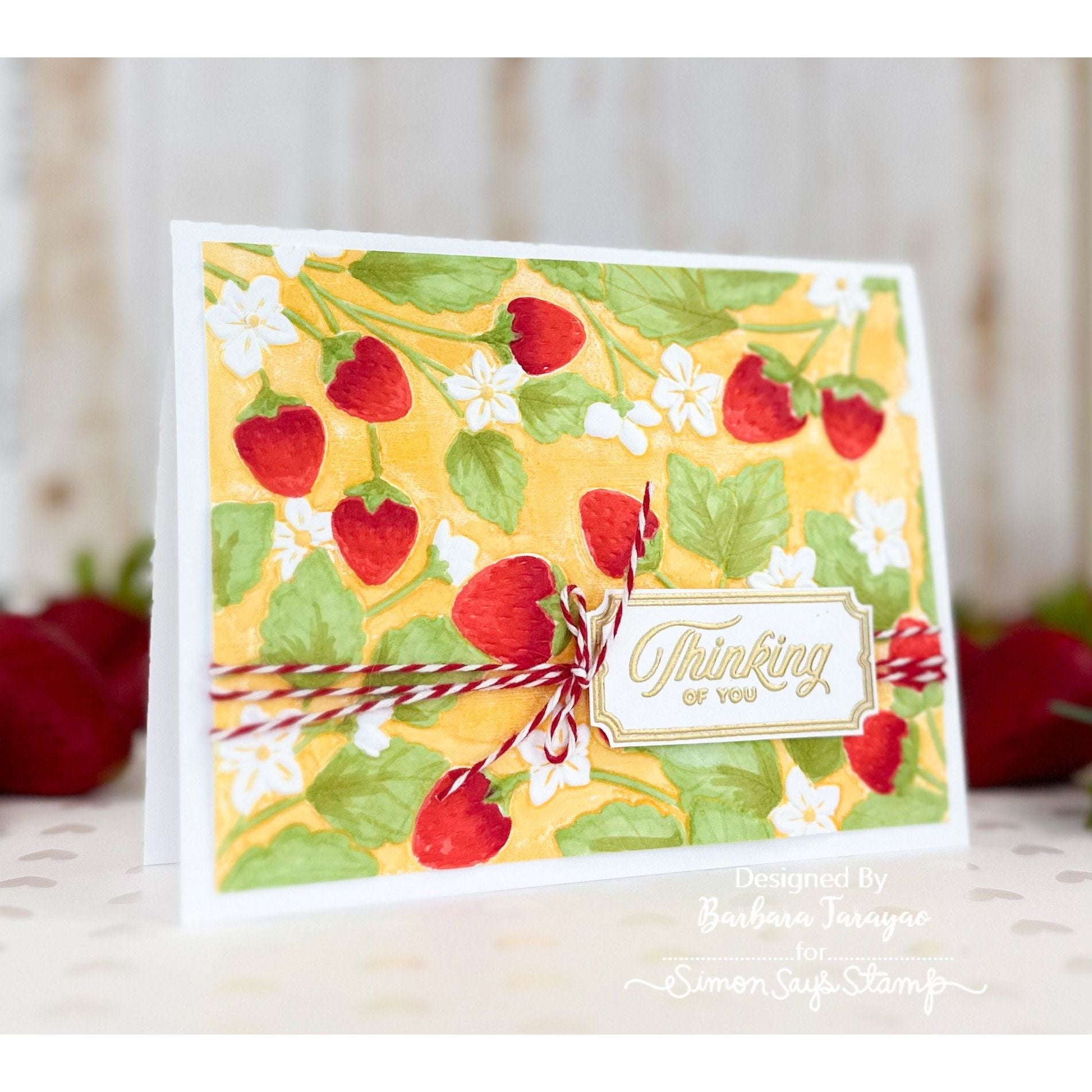 Simon Says Stamp Embossing Folder And Dies Strawberry Fields sfd321 Out Of This World