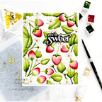 Simon Says Stamp Embossing Folder And Dies Strawberry Fields sfd321 Out Of This World  You're Sweet Card | color-code:ALT03