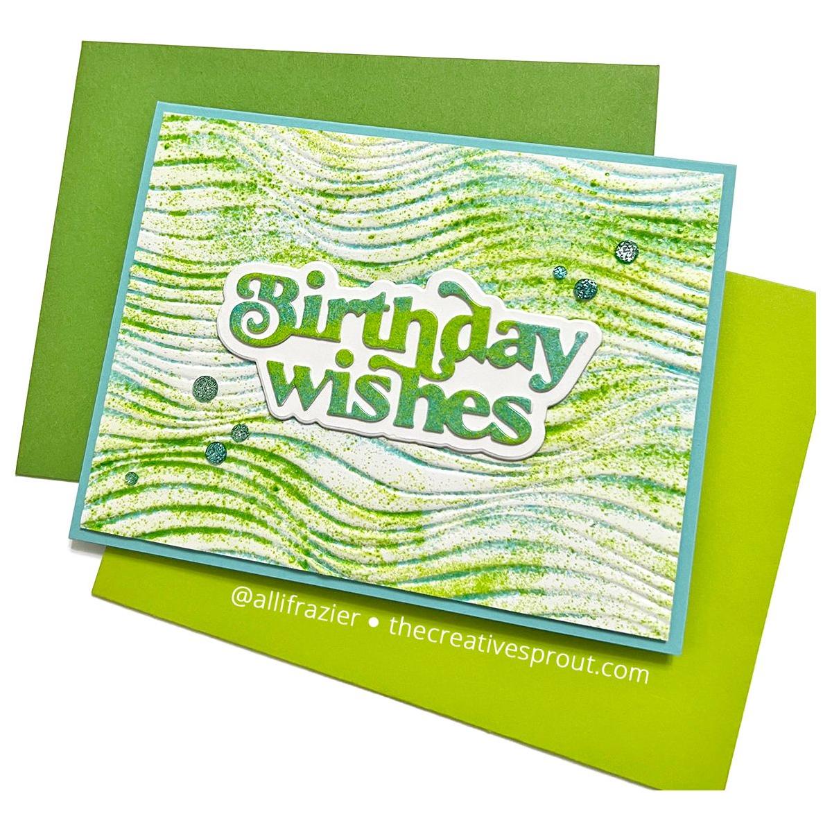 Simon Says Stamp Embossing Folder Streaming sf406 Be Bold Birthday Card | color-code:ALT01