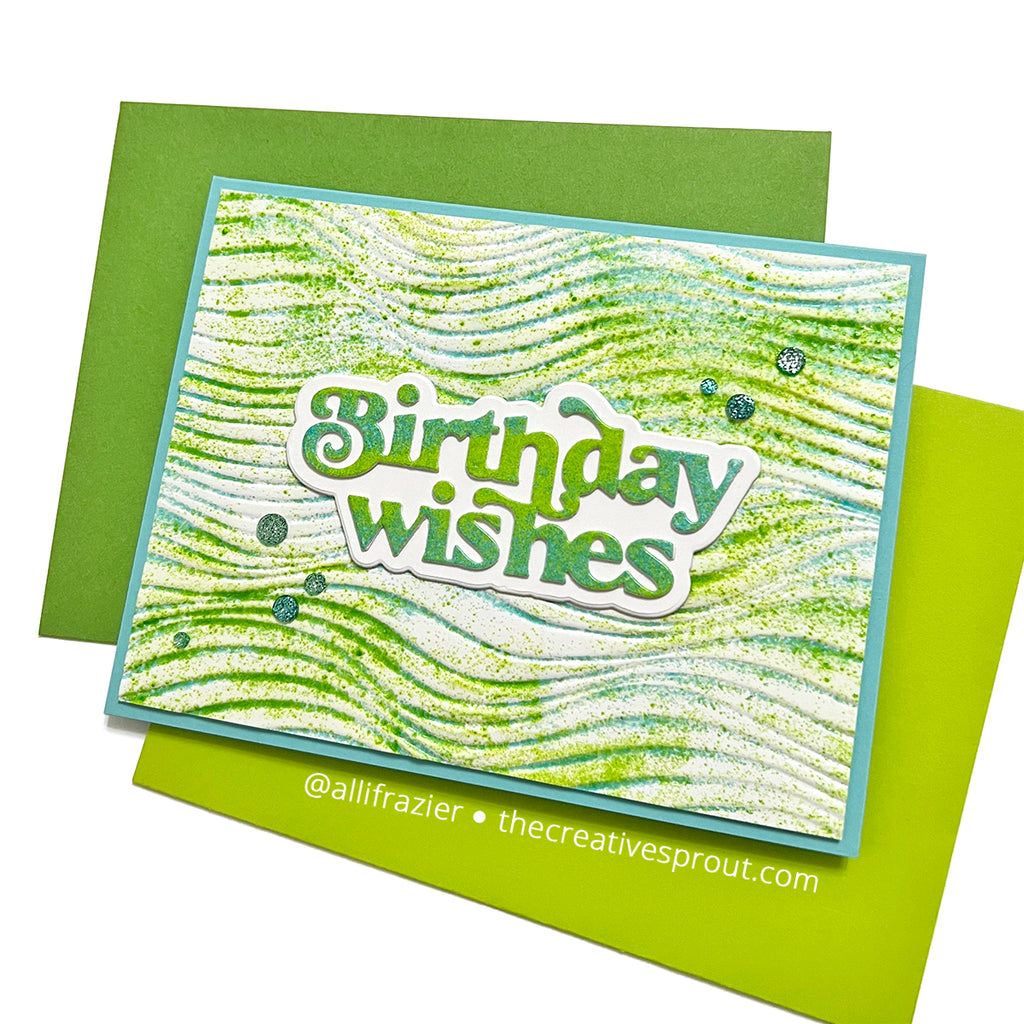 Simon Says Stamp Embossing Folder Streaming sf406 Be Bold Birthday Card | color-code:ALT01