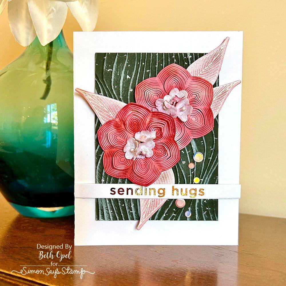 Simon Says Stamp Embossing Folder Streaming sf406 Be Bold Hugs Card
