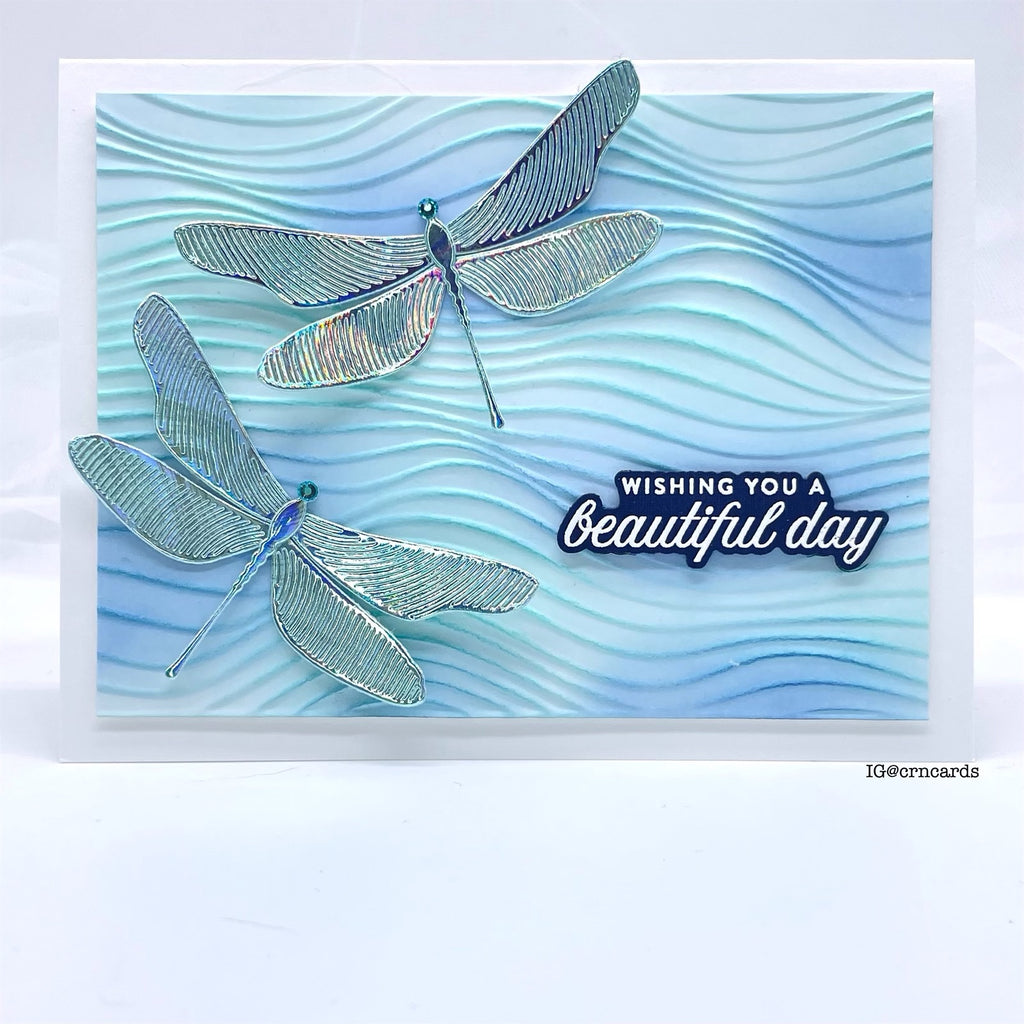 Simon Says Stamp Embossing Folder Streaming sf406 Be Bold Beautiful Day Card