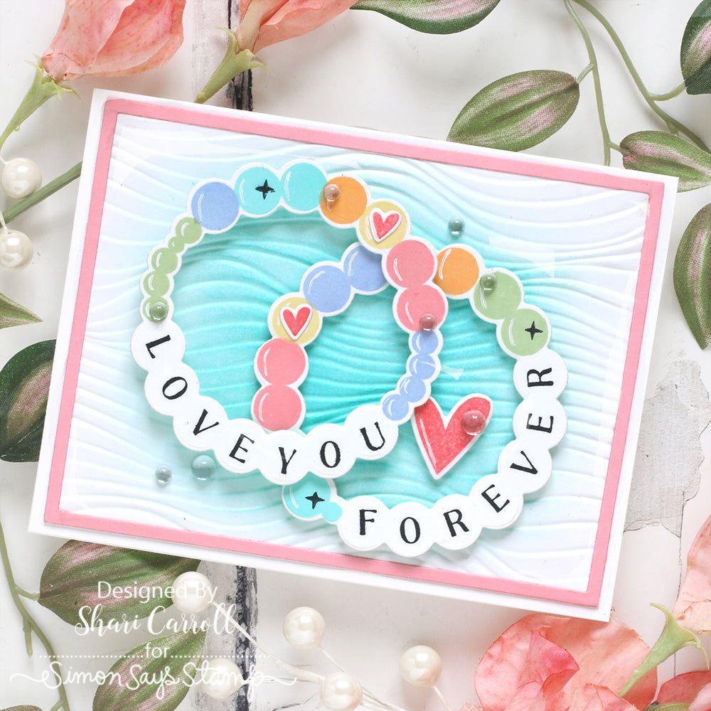 Simon Says Stamp Embossing Folder Streaming sf406 Be Bold Friend Card 