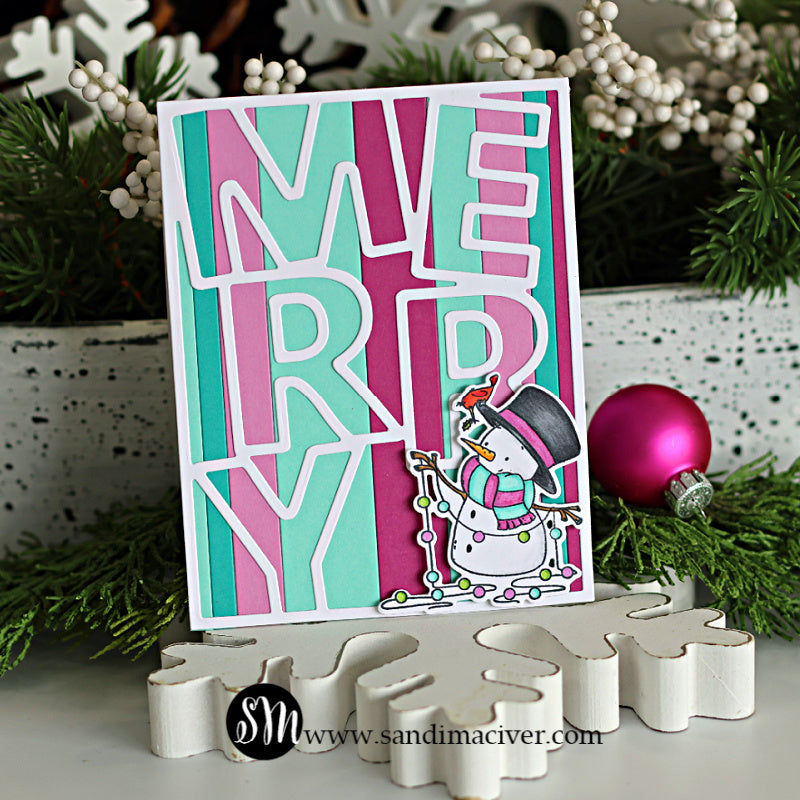 CZ Design Stripped Wafer Dies czd288 DieCember Holiday Card