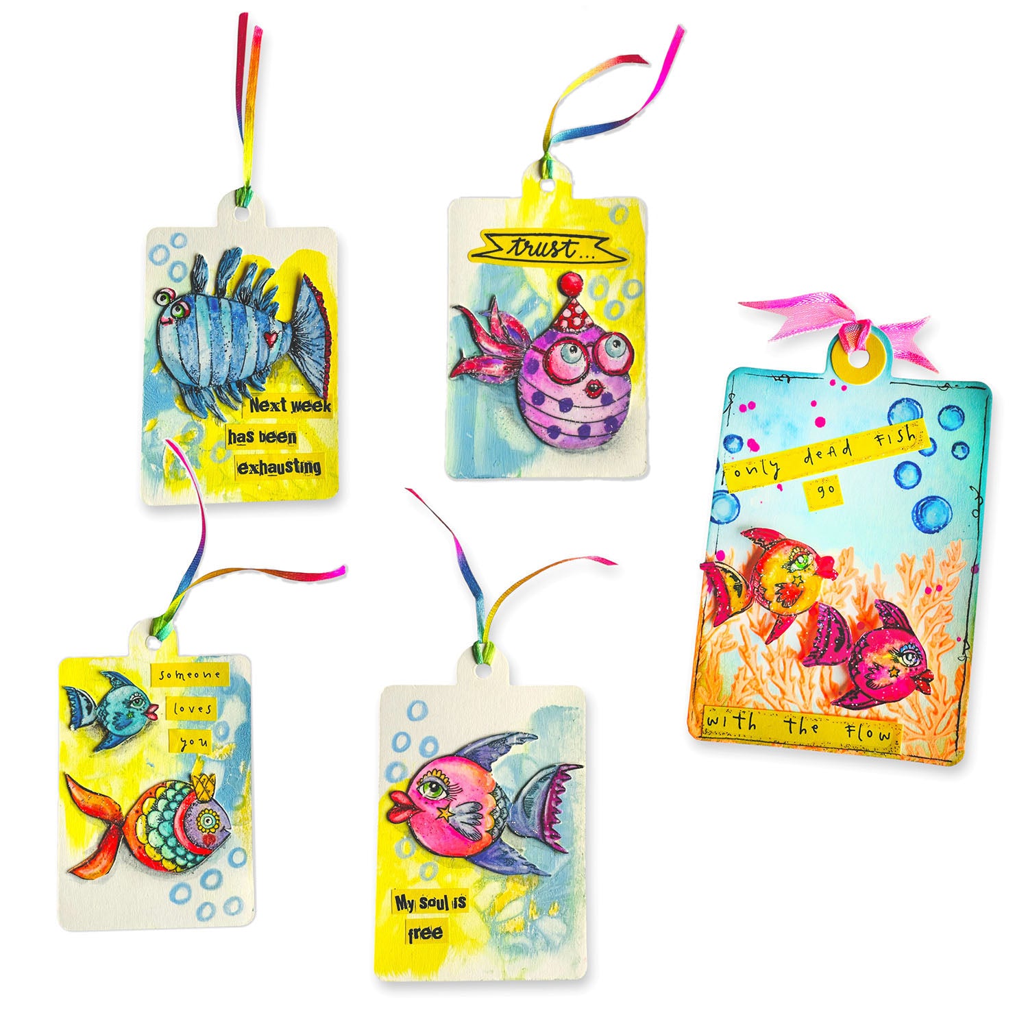 Studio Light ABM ATC Tags and Reinforcements Bundle fish