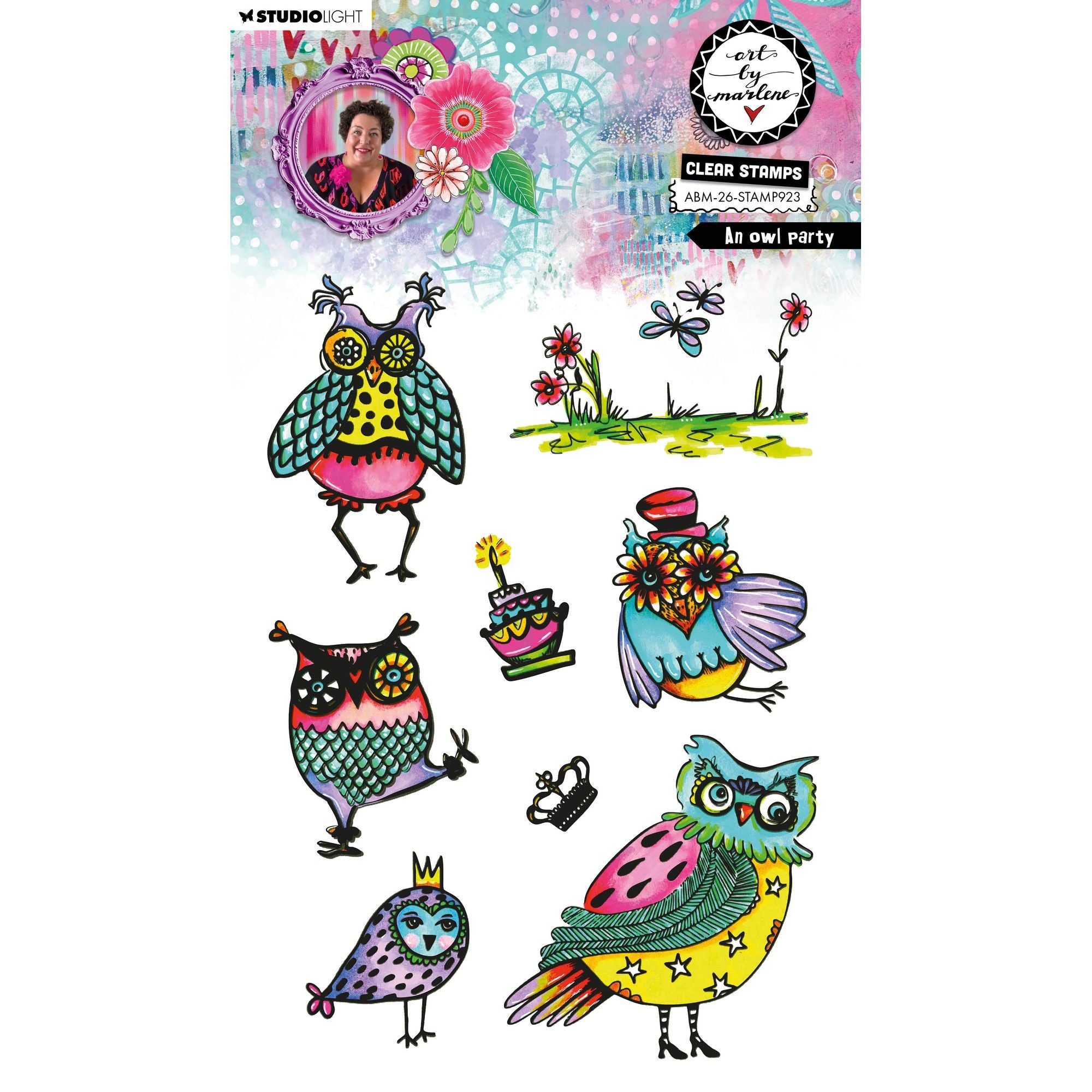 Studio Light An Owl Party Clear Stamps abm-26-stamp923