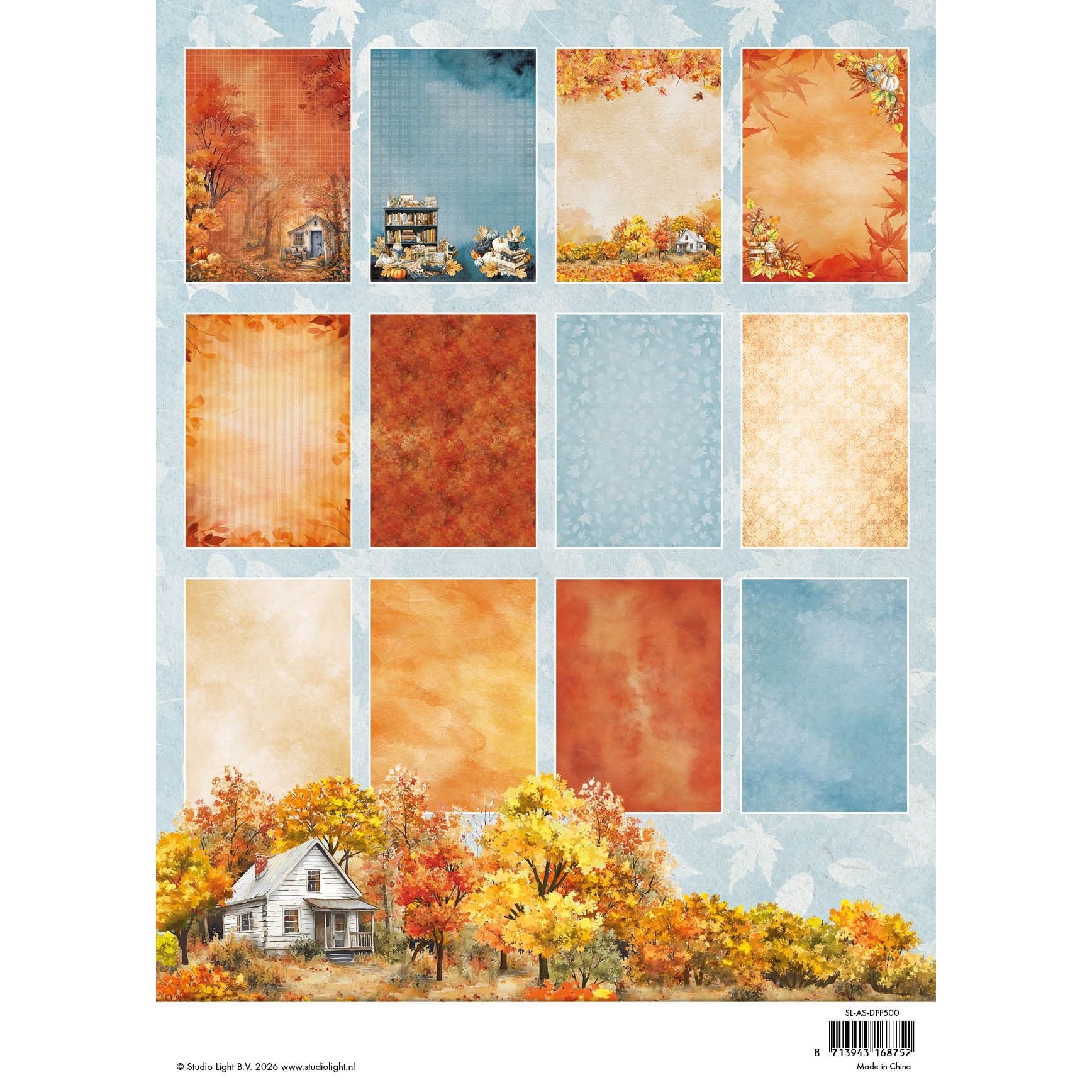 Studio Light Autumn Story Background Paper sl-as-dpp500 inside sheets