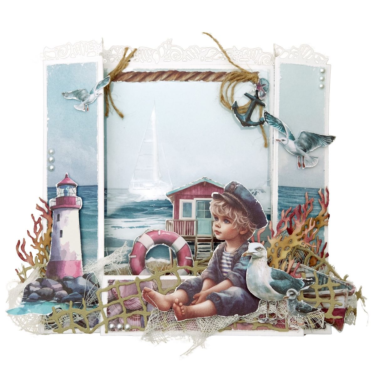 Studio Light Backgrounds Tide of Hope 8x8 Paper Pad jma-th-dpp434 nautical