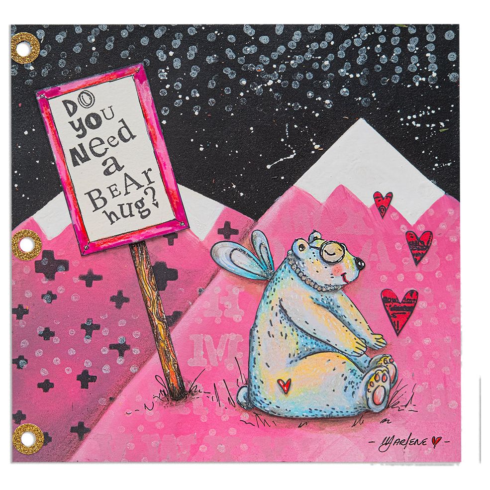 Studio Light Bear Hugs Clear Stamps abm-si-stamp747 hearts