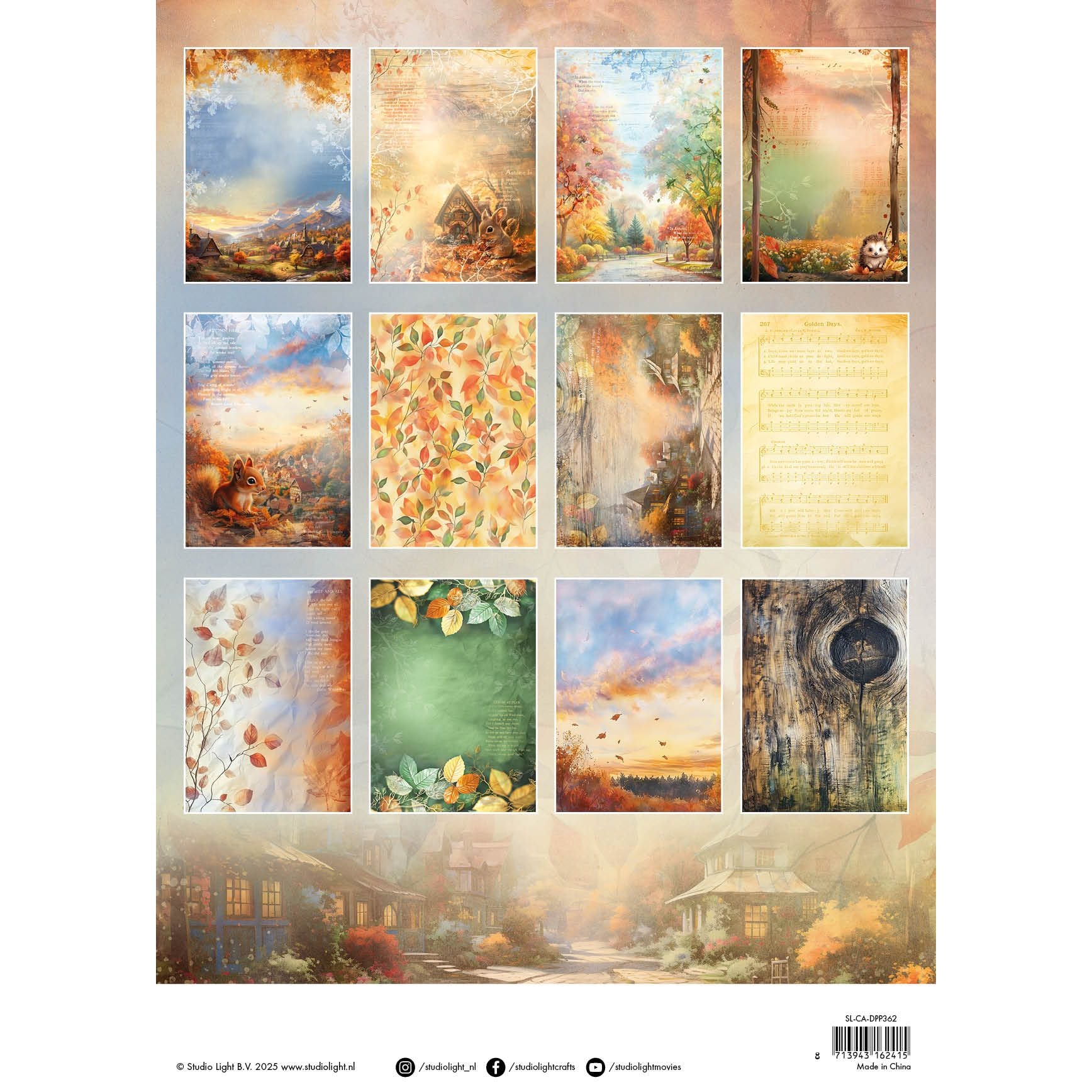 Studio Light Charming Autumn Background Paper sl-ca-dpp362 back cover