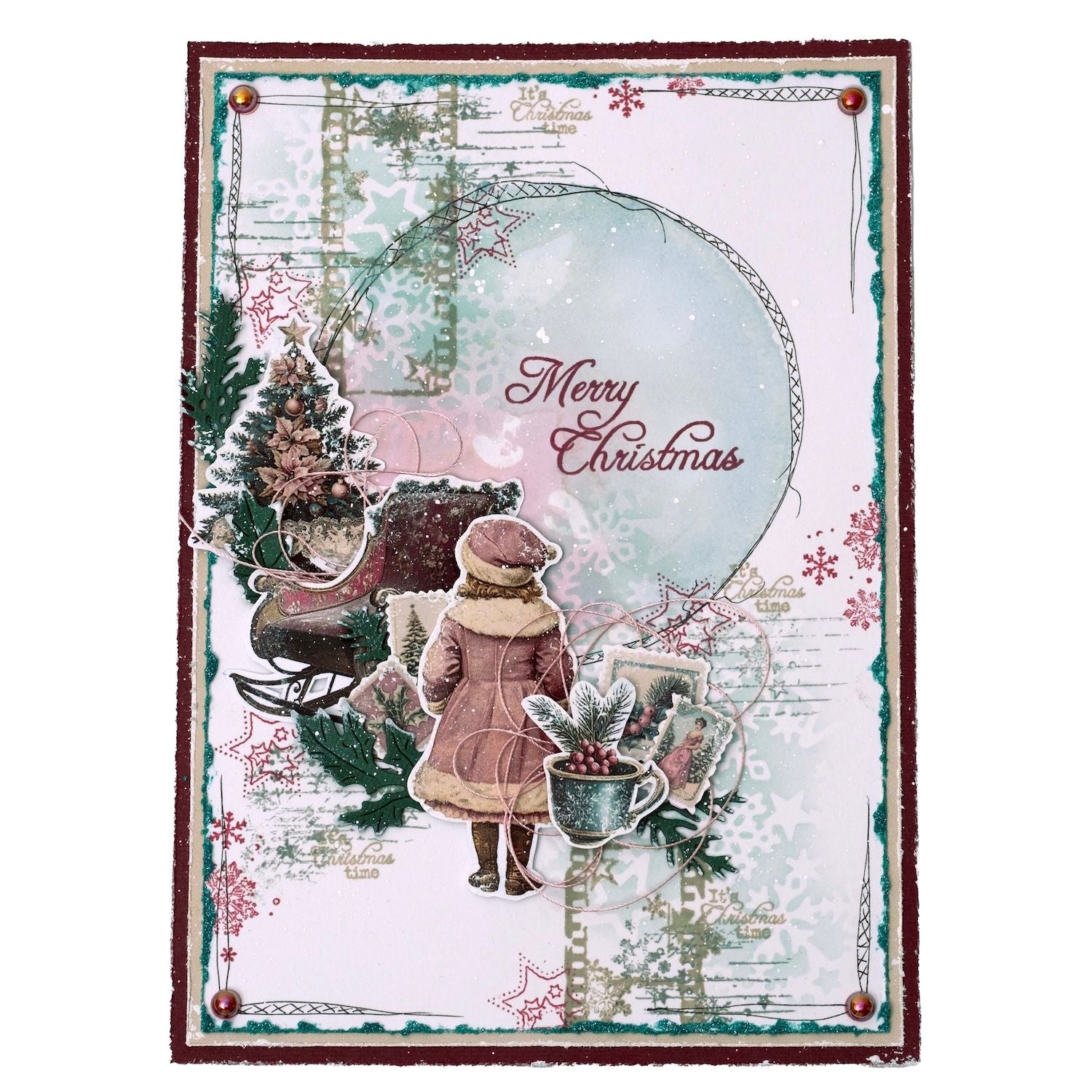 Studio Light Christmas Blush Snowflake Pattern Mask jma-cb-mask375 christmas