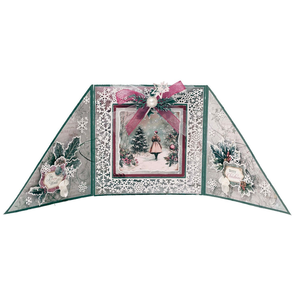 Studio Light Christmas Blush Snowy Frame Dies jma-cb-cd1059 bow