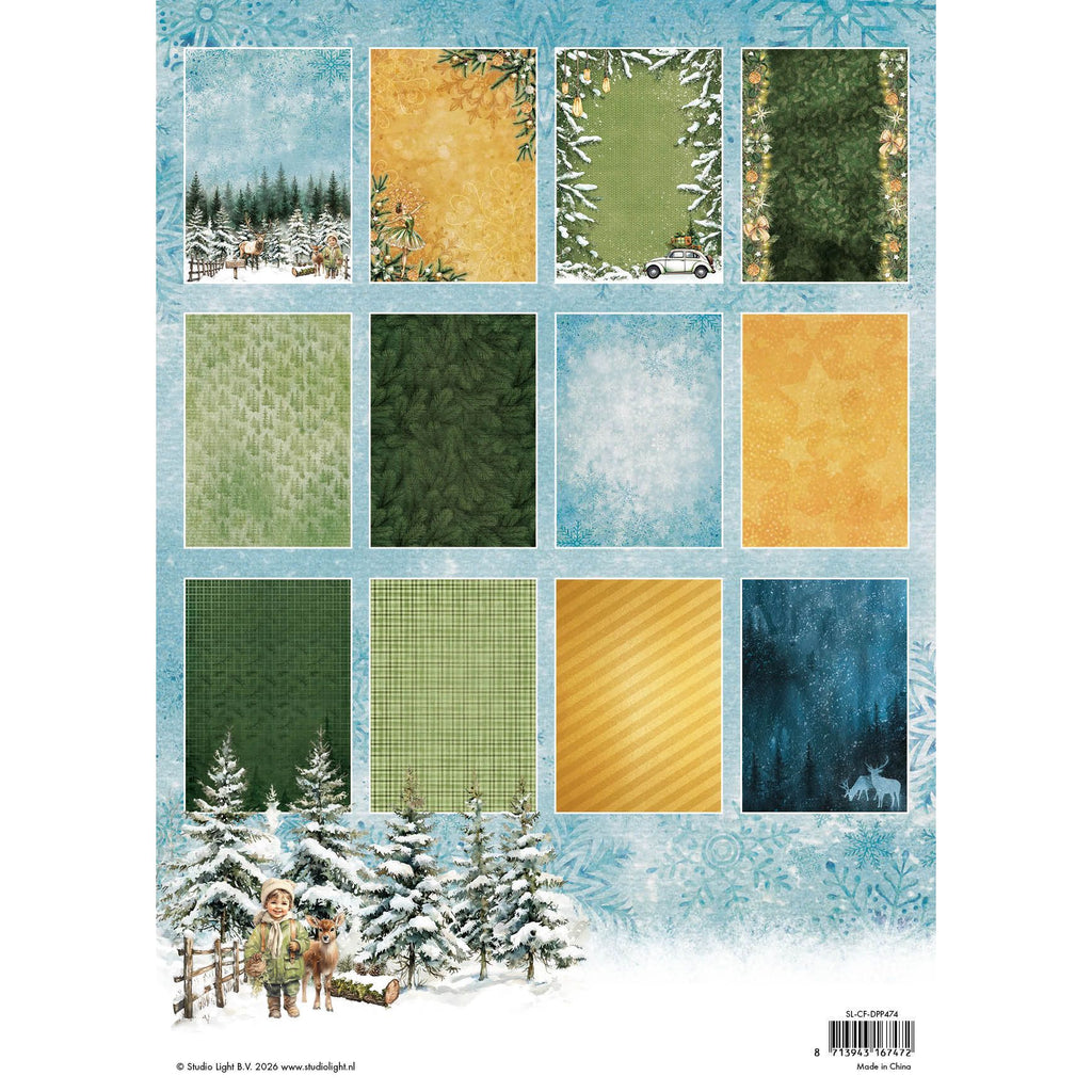 Studio Light Christmas Forest Background Paper sl-cf-dpp474 cardstock