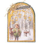Studio Light Christmas Forest Folded Card Shape Dies sl-cf-cd1111 deer trees snow winter holidays card