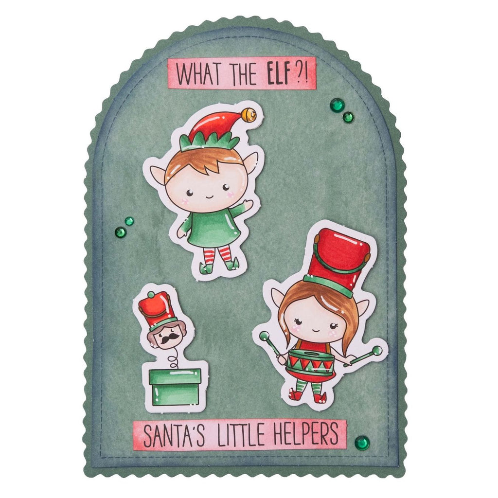 Studio Light Christmas Sweet Stories Card Making Pad sl-ss-cmp44 elf with drums boy elf santa's little helpers card