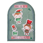 Studio Light Christmas Sweet Stories Card Making Pad sl-ss-cmp44 elf with drums boy elf santa's little helpers card