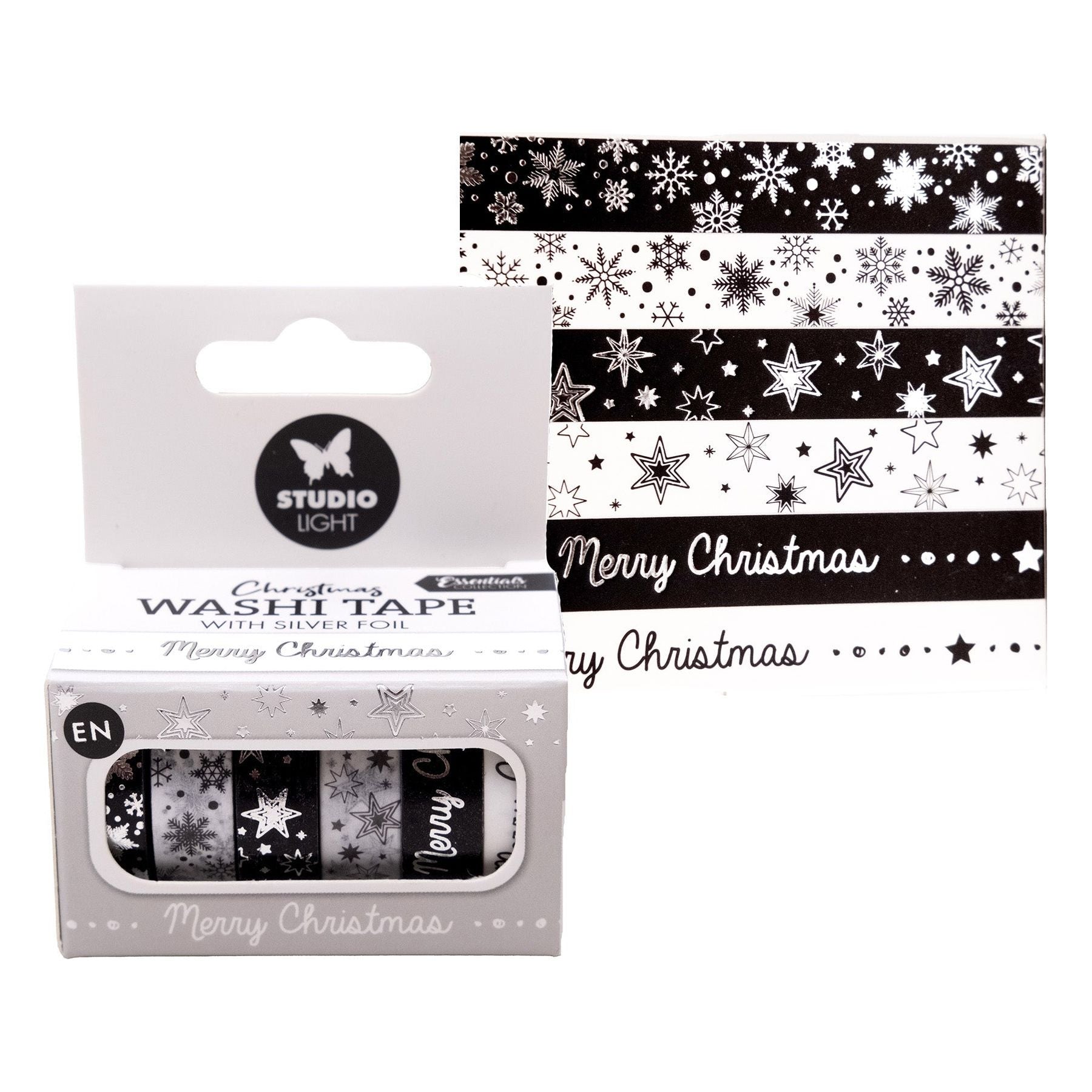 Studio Light Christmas Washi Tape Silver Foil sl-es-wash23