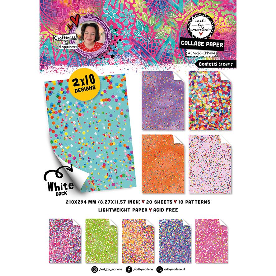 Studio Light Confetti Dreamz Collage Paper Pad abm-26-cpp494