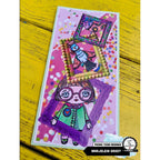 Studio Light Confetti Dreamz Collage Paper Pad abm-26-cpp494 colored dots picture frames birds green dress card marjolein groot