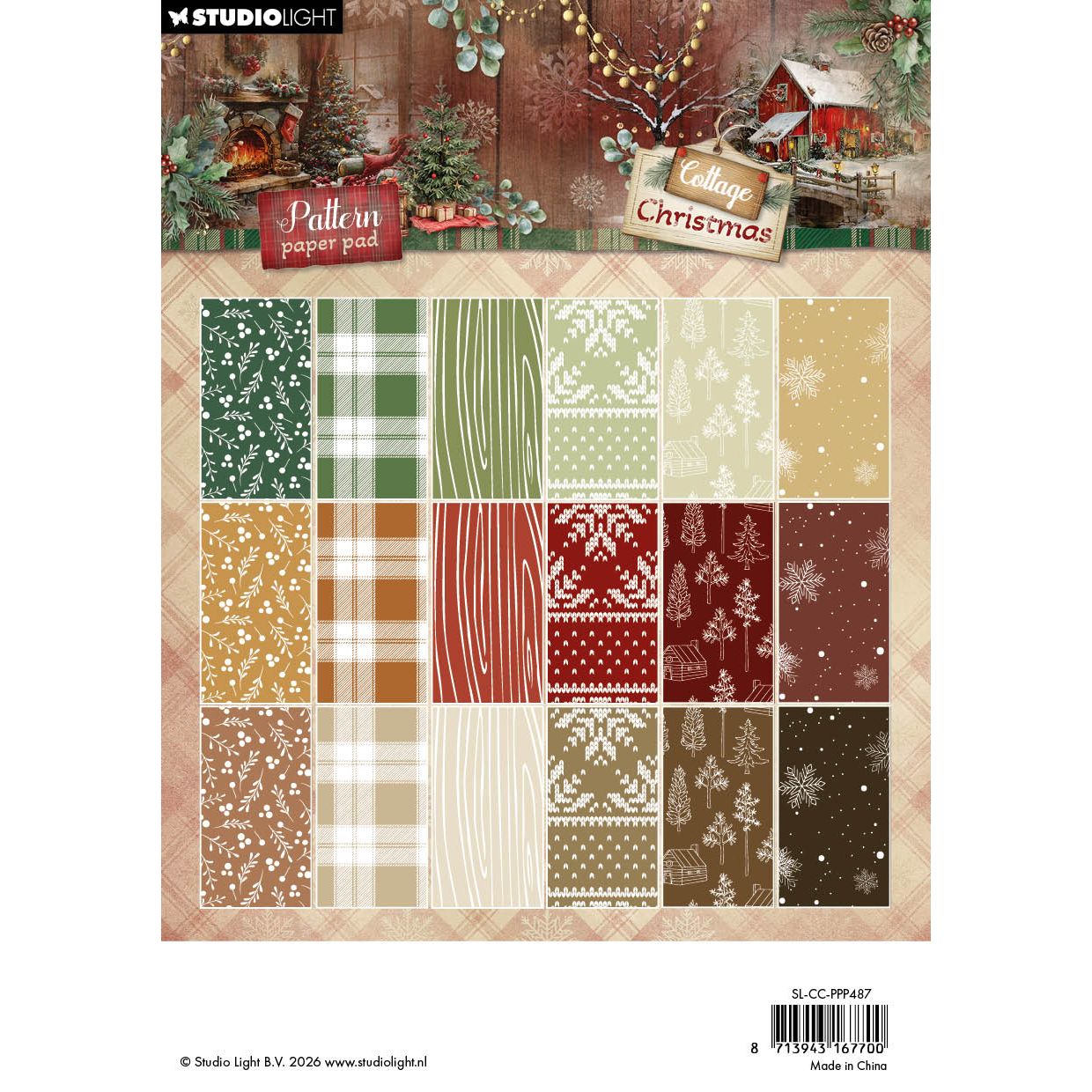 Studio Light Cottage Christmas Pattern Paper Pad sl-cc-ppp487 cardstock