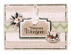 Studio Light Cottage Christmas Pattern Paper Pad sl-cc-ppp487 garland white flower candles lace back card