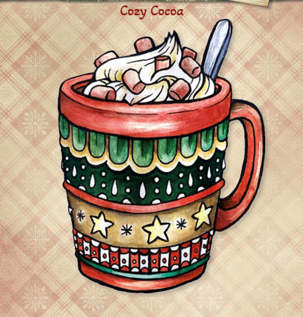 Studio Light Cozy Cocoa Cottage Christmas Clear Stamps sl-cc-stamp956 marsh mellows spoon stars