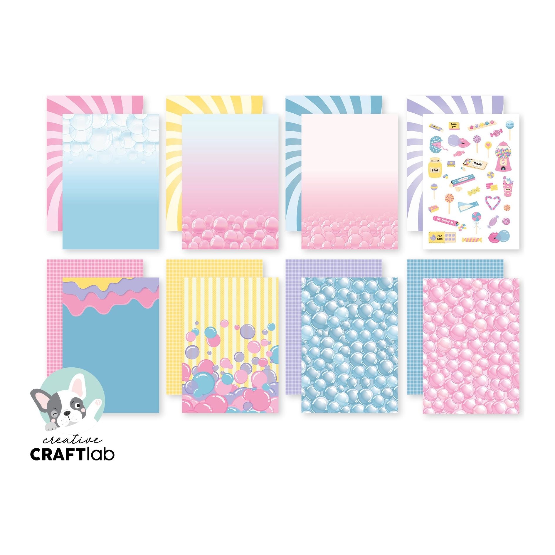 Studio Light Designer 8x6 Paper Pad Bubblicious Friendz ccl-fr-dpp358 sheets