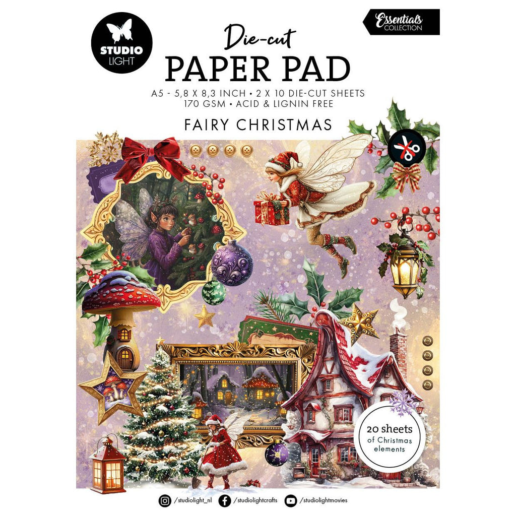 Studio Light Die Cut Paper Pad Fairy Christmas sl-es-dcpp334