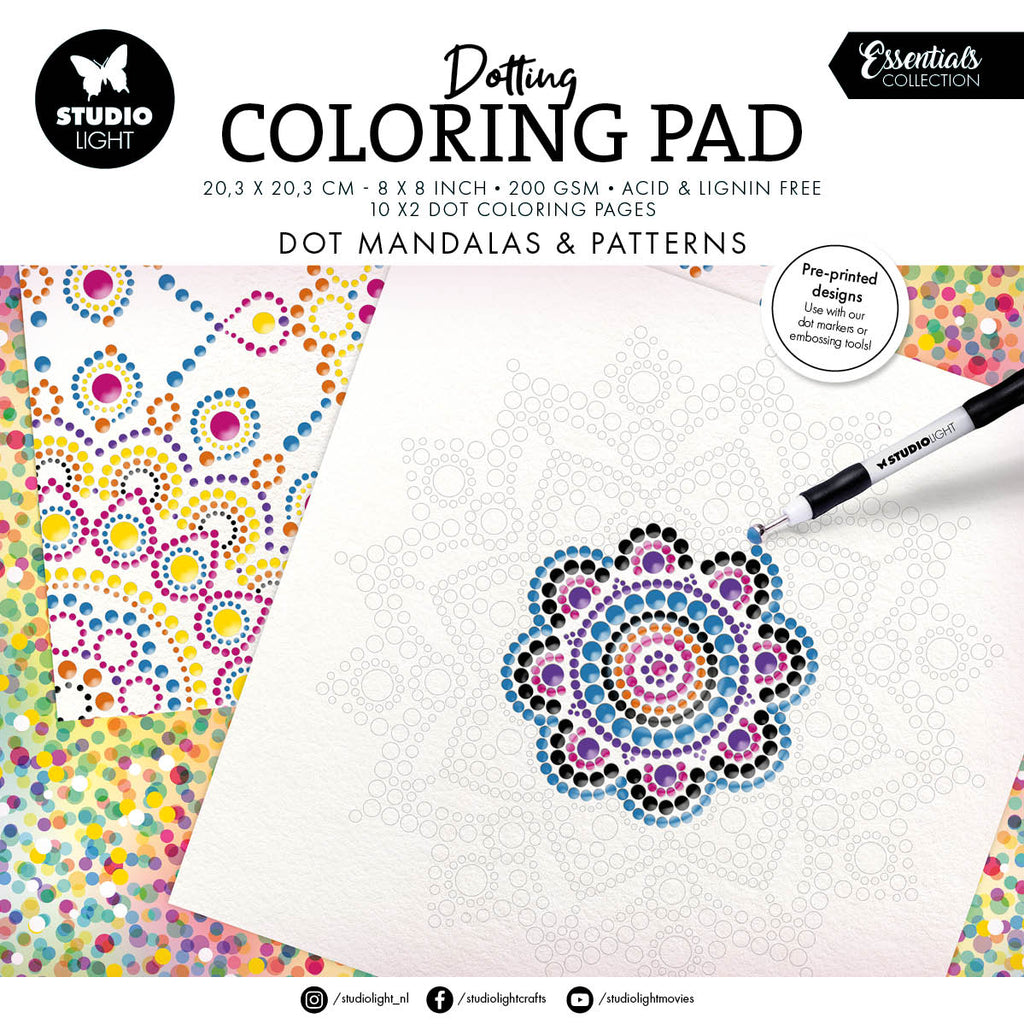 Studio Light Dot Mandalas and Patterns Coloring Pages sl-es-cp455