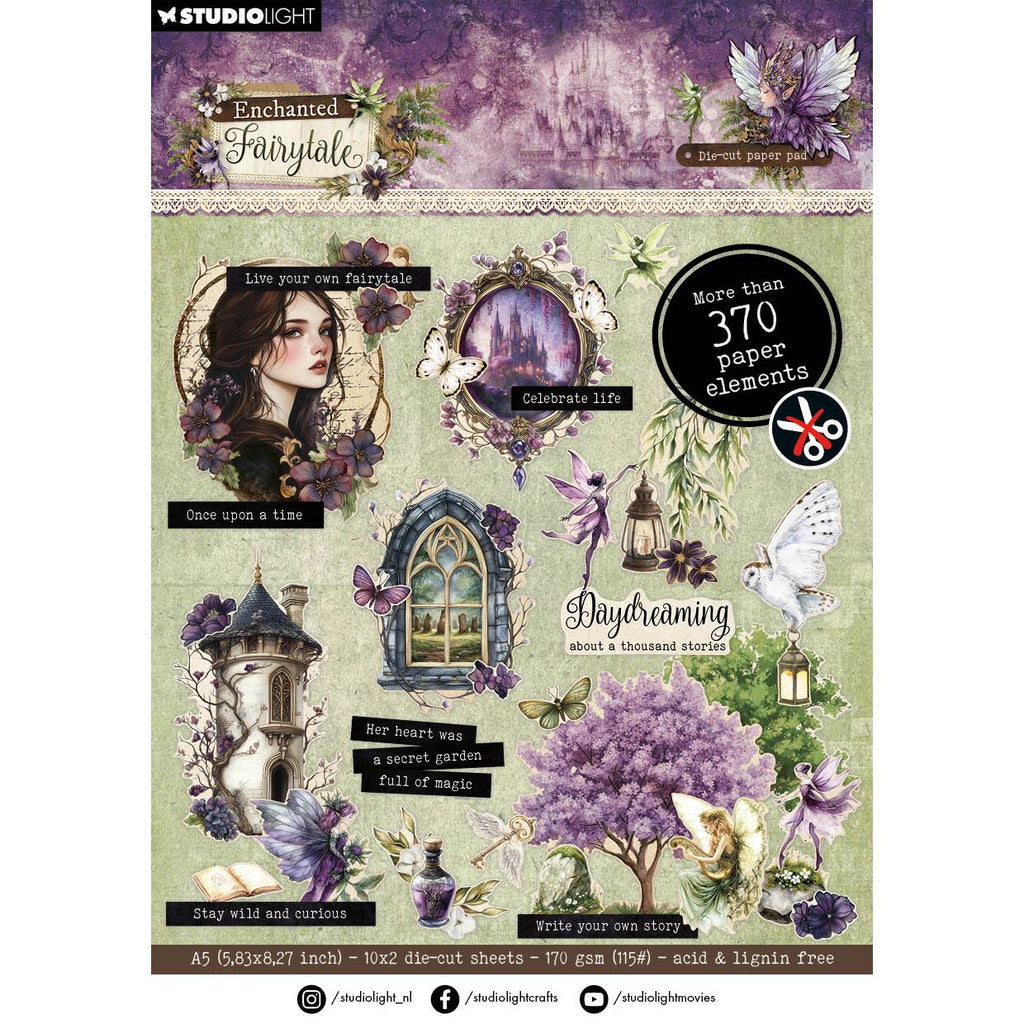 Studio Light Enchanted Fairytale Die-Cut Paper Pad sl-ef-dcpp466