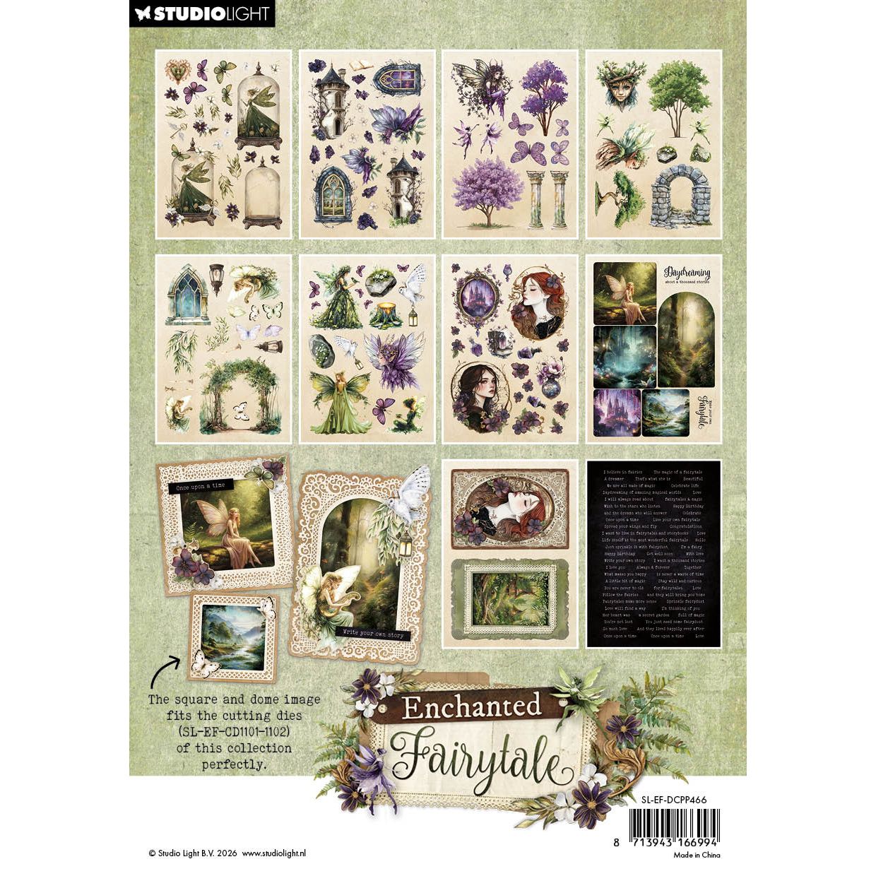 Studio Light Enchanted Fairytale Die-Cut Paper Pad sl-ef-dcpp466 sheets