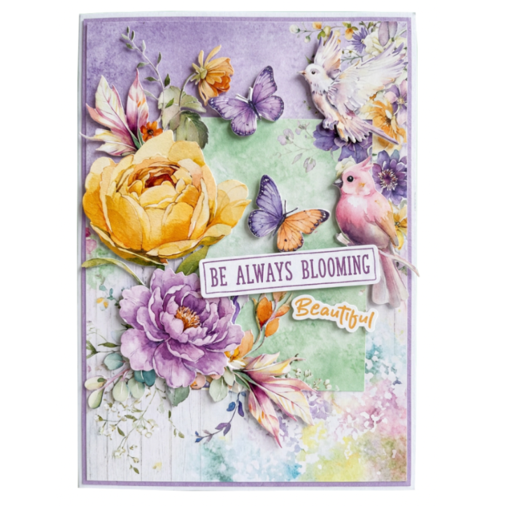 Studio Light Flowers Essentials Die-Cut Paper Pad sl-es-dcpp413 flowers and birds