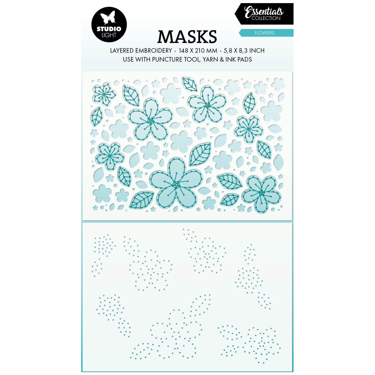 Studio Light Flowers Layered Embroidery Mask sl-es-mask308