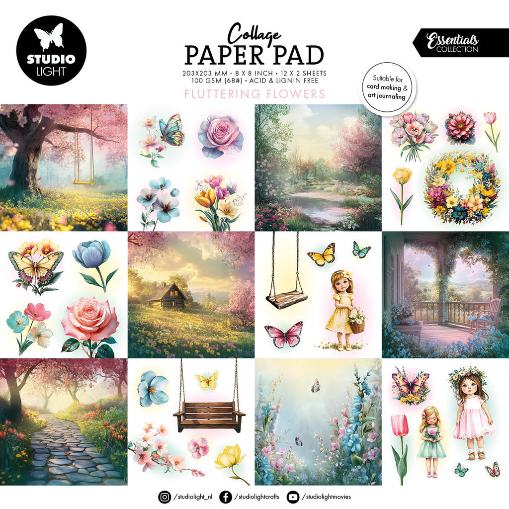 Studio Light Fluttering Flowers Collage Paper Pad sl-es-cpp375