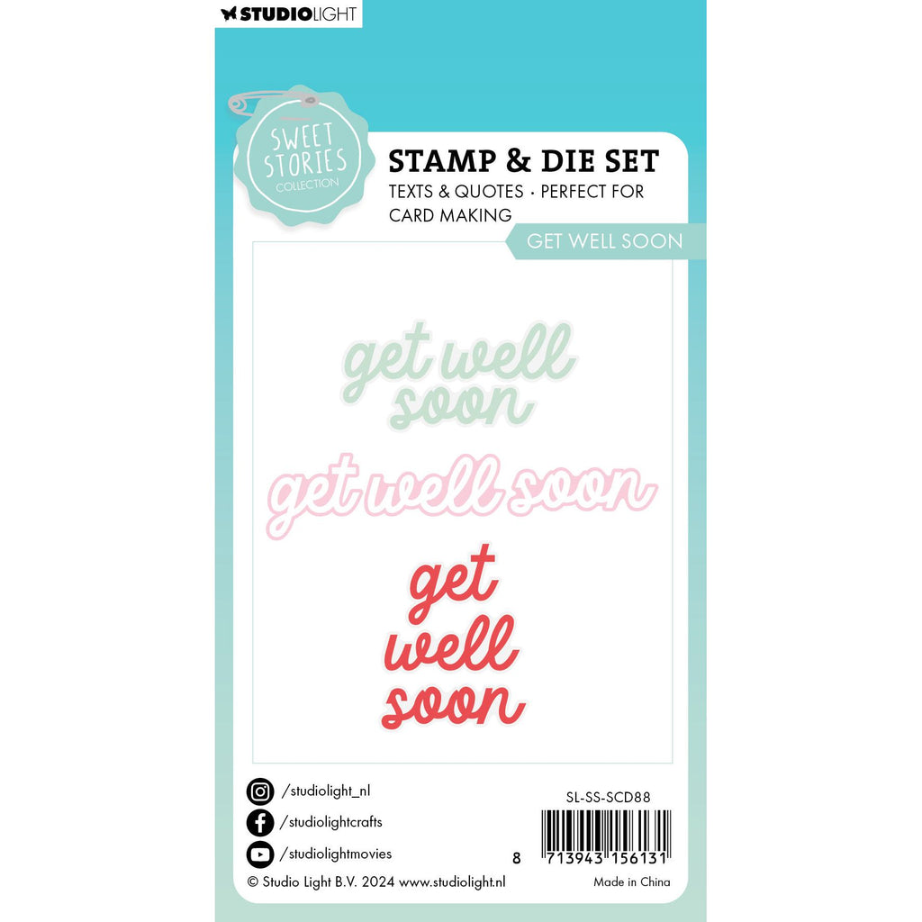 Studio Light Get Well Soon Stamp and Die Set sl-ss-scd88 package back