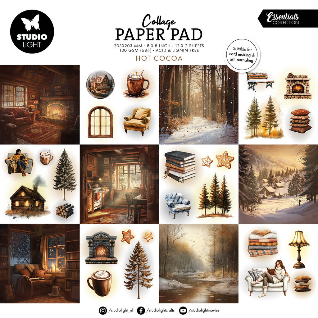 Studio Light Hot Cocoa Essentials Collage Paper Pad sl-es-cpp409