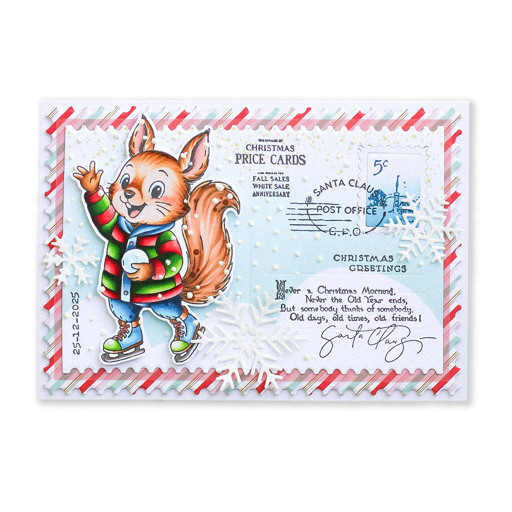Studio Light Ice Skating Essentials Clear Stamp sl-es-stamp896 squirrel