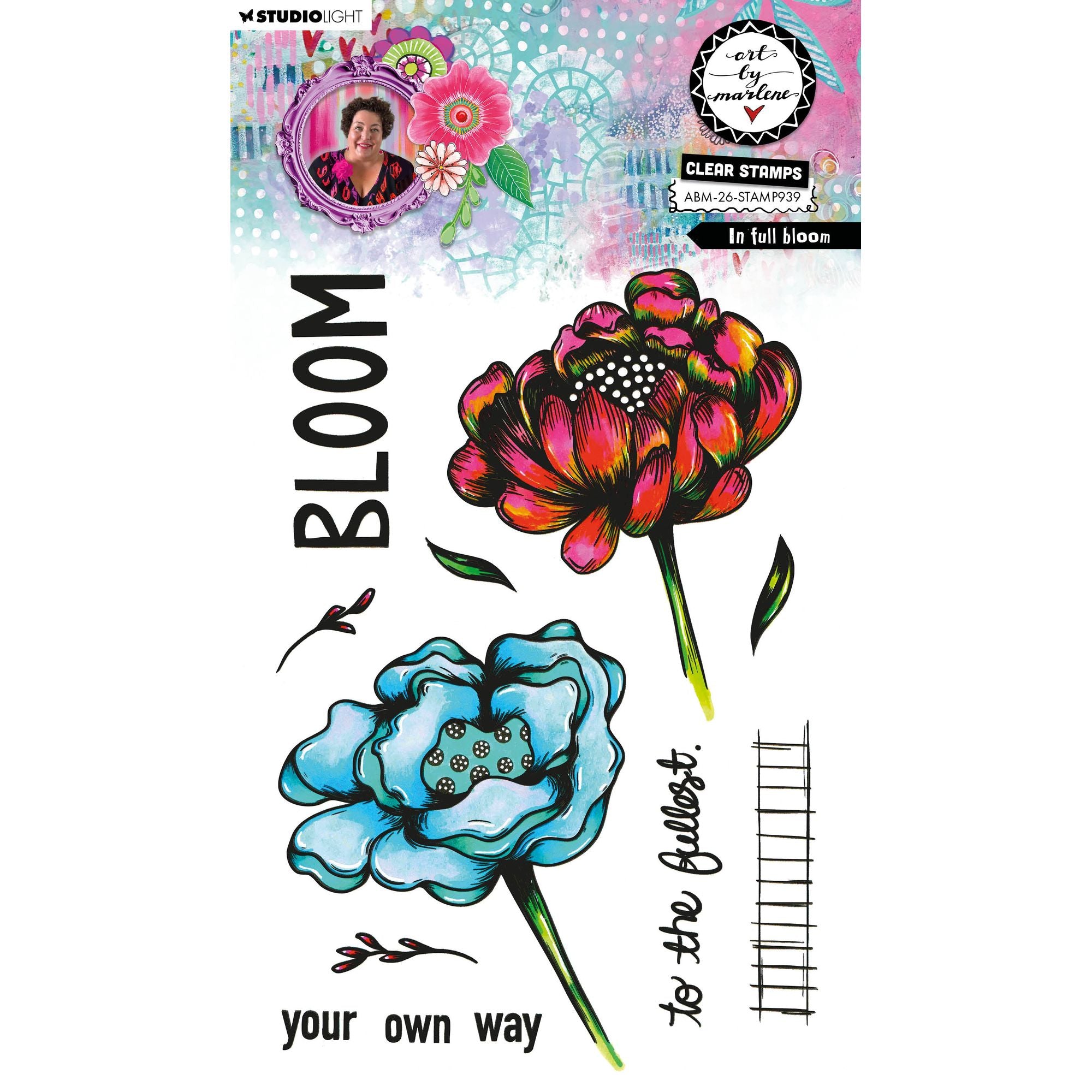 Studio Light In Full Bloom Clear Stamps abm-26-stamp939
