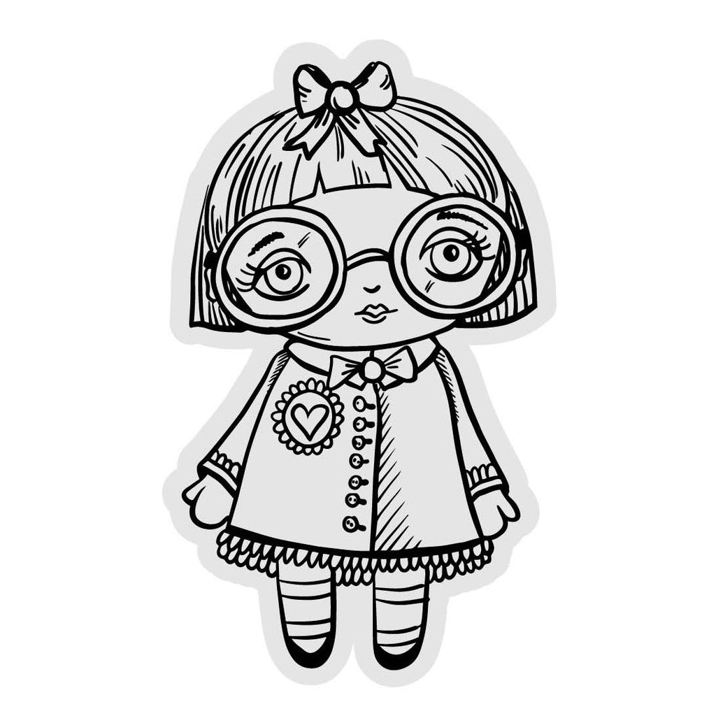 Studio Light Just A Girl Clear Stamp abm-26-stamp968 outline