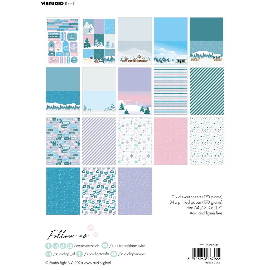 Studio Light Just So Holly Essentials Paper Pad ccl-es-dpp492 card stock