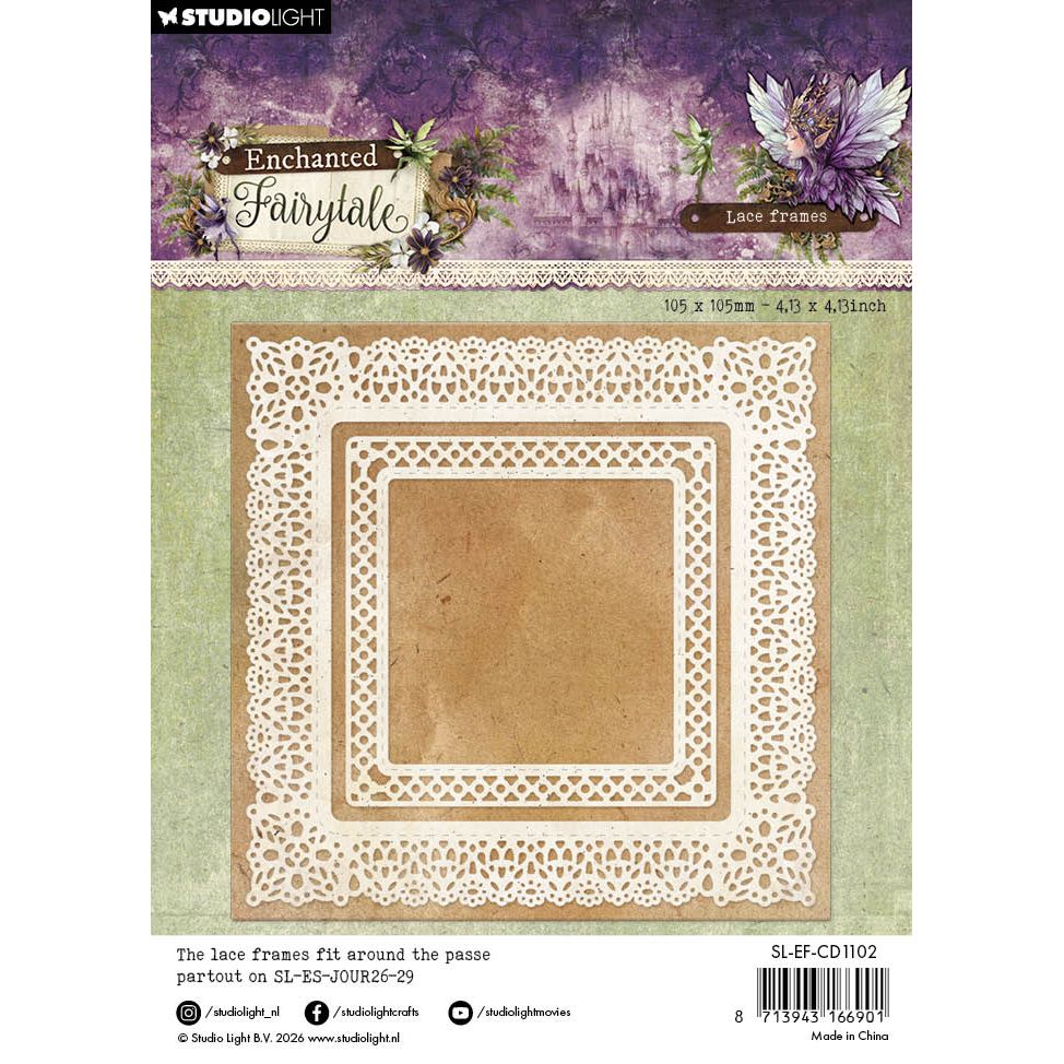 Studio Light Lace Frames Square Dies sl-ef-cd1102 package back
