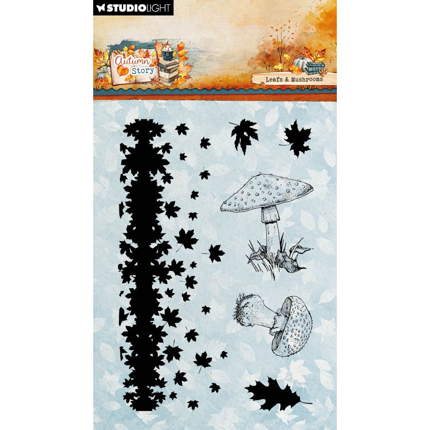 Studio Light Leaves And Mushrooms Clear Stamps Autumn Story sl-as-stamp971